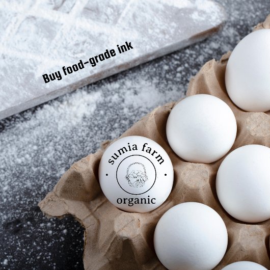 Tampons Encreurs Panier personnalisé d'oeufs Timbre rustique