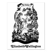 Tampons Encreurs Paon, Dame, Papillon, Lapin Ex Libris Livre (Impression)