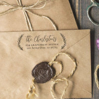 Papier à en-tête de famille calligraphié avec feui