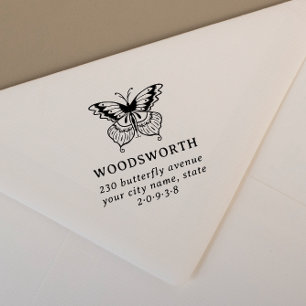 Tampons Encreurs Papillon de style vintage Classic Adresse de retou