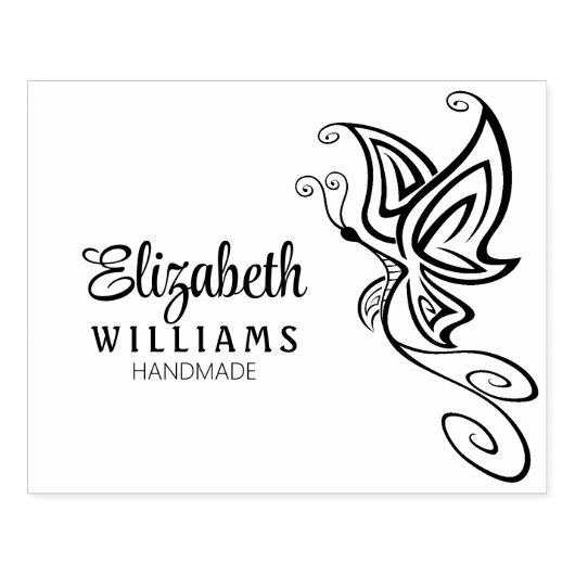 Tampons Encreurs Papillon mignon personnalisé fait main grande (Impression)