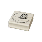 Tampons Encreurs Papillon personnalisé & Étoiles Round Ex Libris Pl (Tampon)