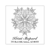 Tampons Encreurs Papillons et nom de la fleur Adresse (Impression)