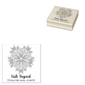 Tampons Encreurs Papillons & Fleur, Nom & Adresse, do-it-yourself, (Tamponné)