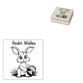 Tampons Encreurs 🐰 Pâques joyeuses avec lapin de Pâques et texte (Tamponné)