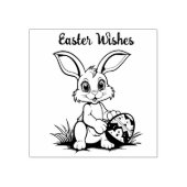 Tampons Encreurs 🐰 Pâques joyeuses avec lapin de Pâques et texte (Impression)