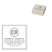 Tampons Encreurs Paraphes Monogrammes adresse de retour minimale mo (Tamponné)