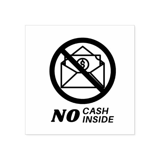 Tampons Encreurs Pas d'argent à l'intérieur du timbre en caoutchouc (Impression)