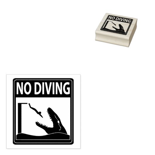 Tampons Encreurs Pas de plongée (Mosasaurus) (Tamponné)