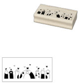 Tampons Encreurs Pâtes et coeurs de chat (Tamponné)