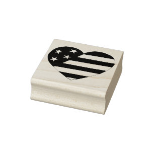 Tampons Encreurs Patriotic Stars and Stripes USA Drapeau Coeur Amér
