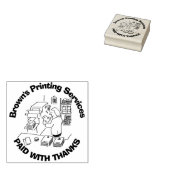 Tampons Encreurs Payé Avec Merci. Services d'impression d'imprimant (Tamponné)