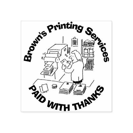Tampons Encreurs Payé Avec Merci. Services d'impression d'imprimant (Impression)