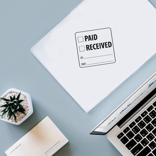 Tampons Encreurs Payé / reçu, deux en un