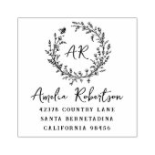 Tampons Encreurs Pays Fleurs sauvages et Bee Monogram Adresse rusti (Impression)