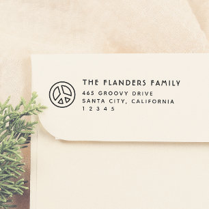 Tampons Encreurs Peace Super Nom de famille Sans-Serif Adresse de r