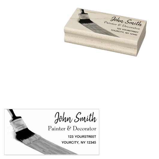 Tampons Encreurs Peinture Peintre Service Société Pinceau (Tamponné)