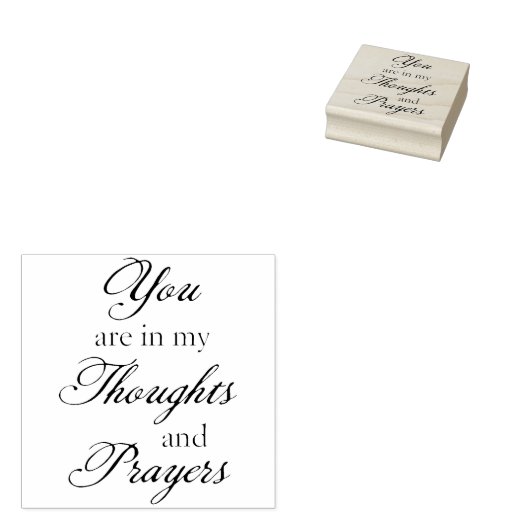 Tampons Encreurs Pensées et prières Sympathie Caoutchouc Art Timbre (Tamponné)