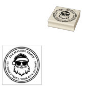 Tampons Encreurs Père Noël cool en lunettes de soleil Adresse de re (Tamponné)