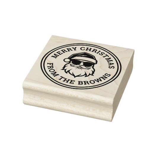 Tampons Encreurs Père Noël cool en lunettes de soleil Joyeux nom de (Tampon)