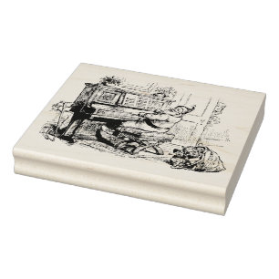 Tampons Encreurs Père Noël Jouer Piano Noël matin