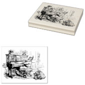 Tampons Encreurs Père Noël Jouer Piano Noël matin (Tamponné)