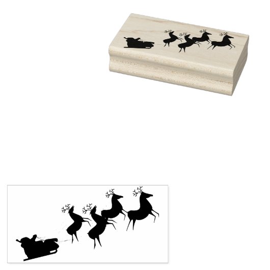 Tampons Encreurs Père Noël Sleigh et Reindeer (Tamponné)
