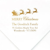 Tampons Encreurs Père Noël Sleigh Joyeux Noël Adresse de retour