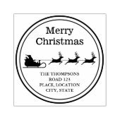 Tampons Encreurs Père Noël Sleigh Joyeux Noël Et Adresse Personnali (Impression)
