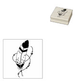 Tampons Encreurs Perles de plumes Boho Amulet Tribal (Tamponné)