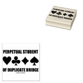 Tampons Encreurs Perpetual Student Of Duplicate Bridge Card (Tamponné)