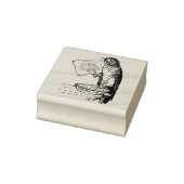 Tampons Encreurs Perroquet amusant avec lunettes de lecture et tart (Tampon)