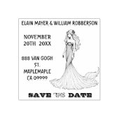 Tampons Encreurs Personalizable Lovely Mermaid Save the Date  (Impression)