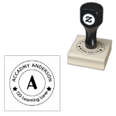Tampons Encreurs Personalized Academic Initial A Round Seal Stamp (Tamponné)