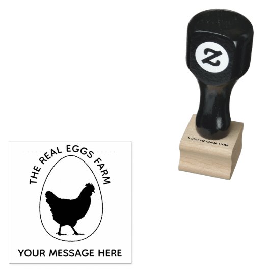Tampons Encreurs Personalized Chicken Egg Poultry Farm Logo (Tamponné)