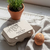 Tampons Encreurs Personalized egg stamp, personalized fresh egg