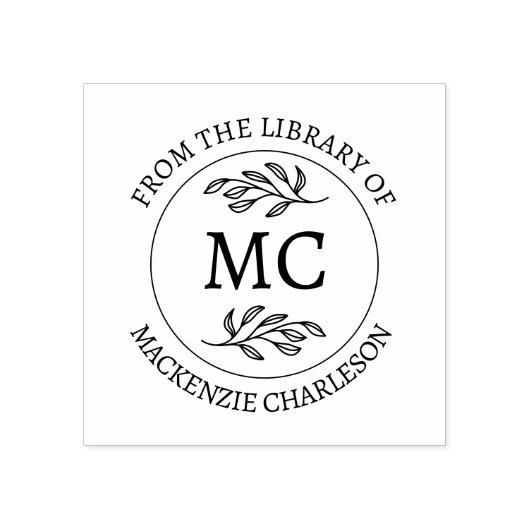 Tampons Encreurs Personalized From the Library of Monogram Book (Impression)