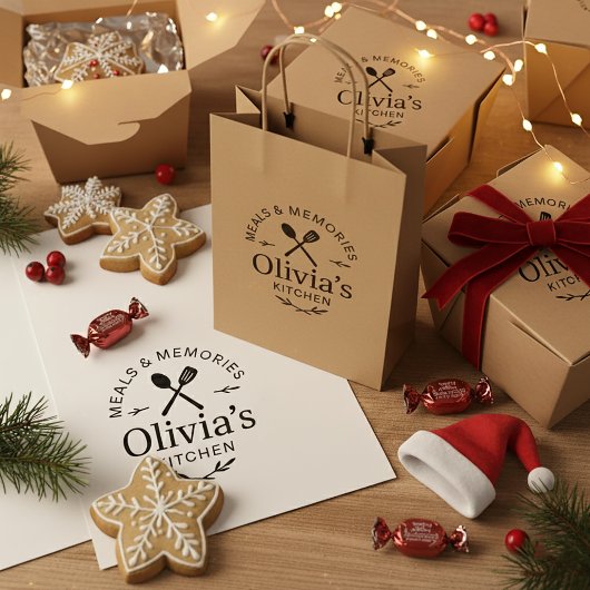 Tampons Encreurs Personalized Kitchen Logo Rubber Stamp