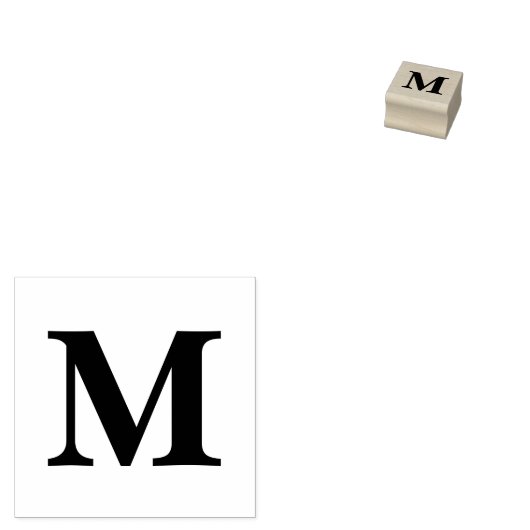 Tampons Encreurs Personalized Monogram Initial Single Letter Custom (Tamponné)