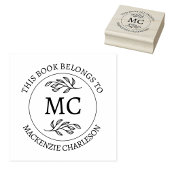 Tampons Encreurs Personalized Monogram This Book Belongs To