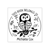 Tampons Encreurs Personnalisé Ce Livre Appartient À, Chouette Migno (Impression)