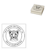 Tampons Encreurs Personnalisé Cheetah Ce Livre Appartient Au Nom De (Tamponné)