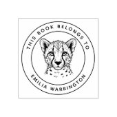 Tampons Encreurs Personnalisé Cheetah Ce Livre Appartient Au Nom De (Impression)