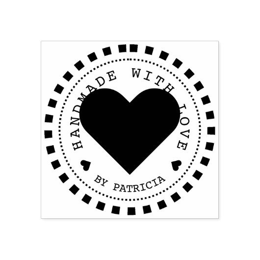 Tampons Encreurs Personnalisé Coeur fait main avec nom d'amour (Impression)