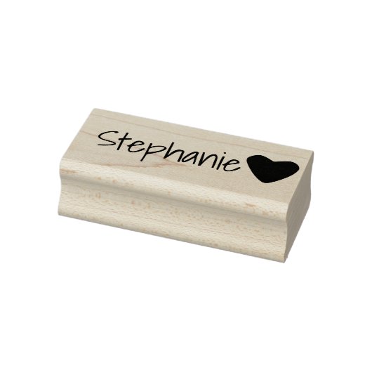 Tampons Encreurs Personnalisé Cute Simple Heart Name Custom Word (Tampon)