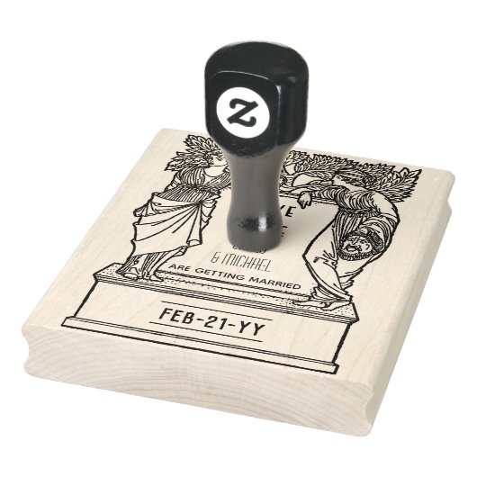 Tampons Encreurs Personnalisé Enregistrer la date ART Nouveau Déco (Tampon)