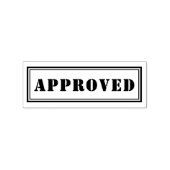 Tampons Encreurs Personnalisé Moderne Design Rouge APPROUVÉ Bois Ar (Tamponné)