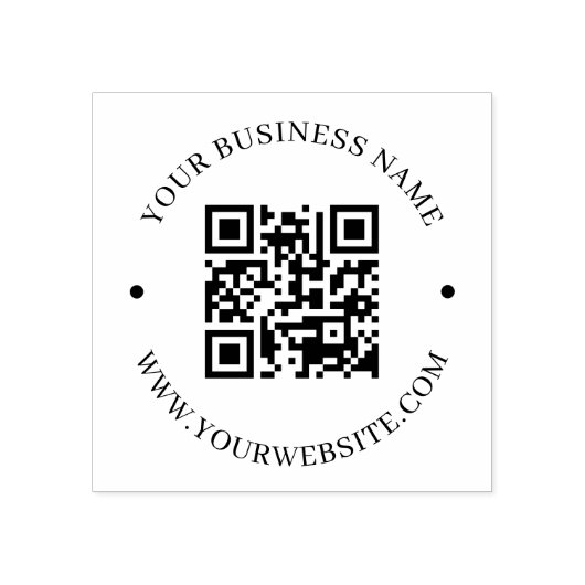 Tampons Encreurs Personnalisé Moderne Entreprise Ronde QR Code Prom (Impression)