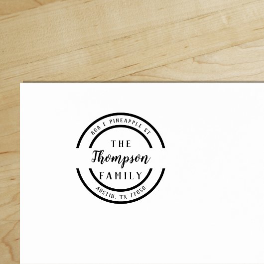 Tampons Encreurs Personnalisé | Nom de famille du script en gras |