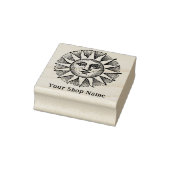 Tampons Encreurs Personnalisé Sun Burst Rustic Small Business (Tampon)